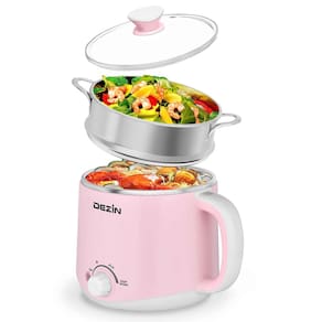 Panela Elétrica DEZIN 1,6L com Acessório para Cozimento a Vapor – Aço Inox