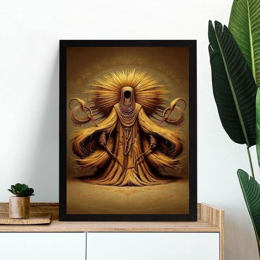 Quadro Artístico Orixá Obaluaê 45X34Cm