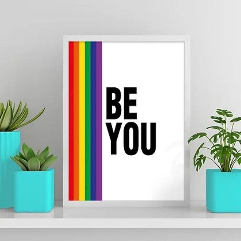 Quadro Decorativo Lgbt Be You 45X34Cm