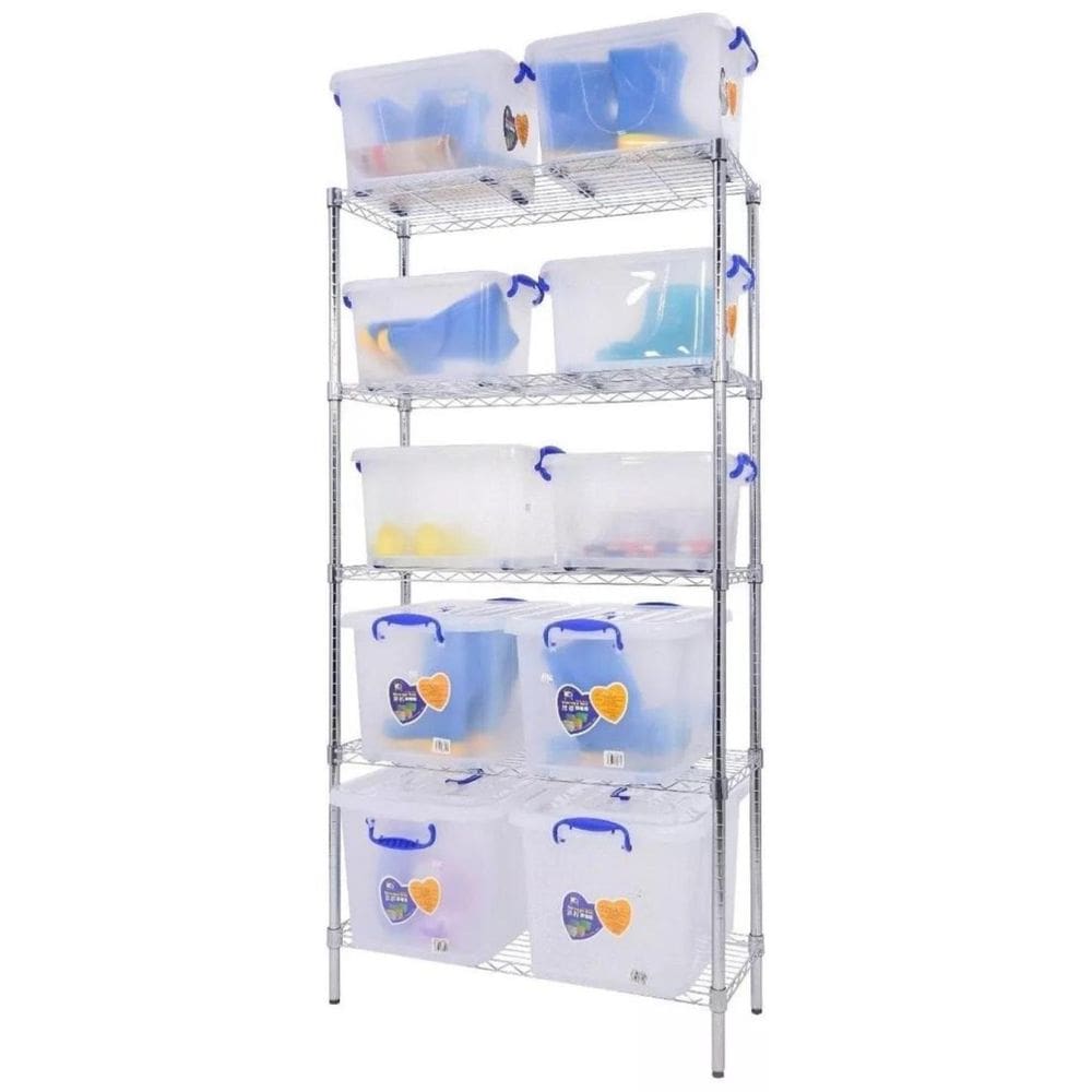 Estante Aço 5 Prateleiras Cromada Aramada 150 Cm
