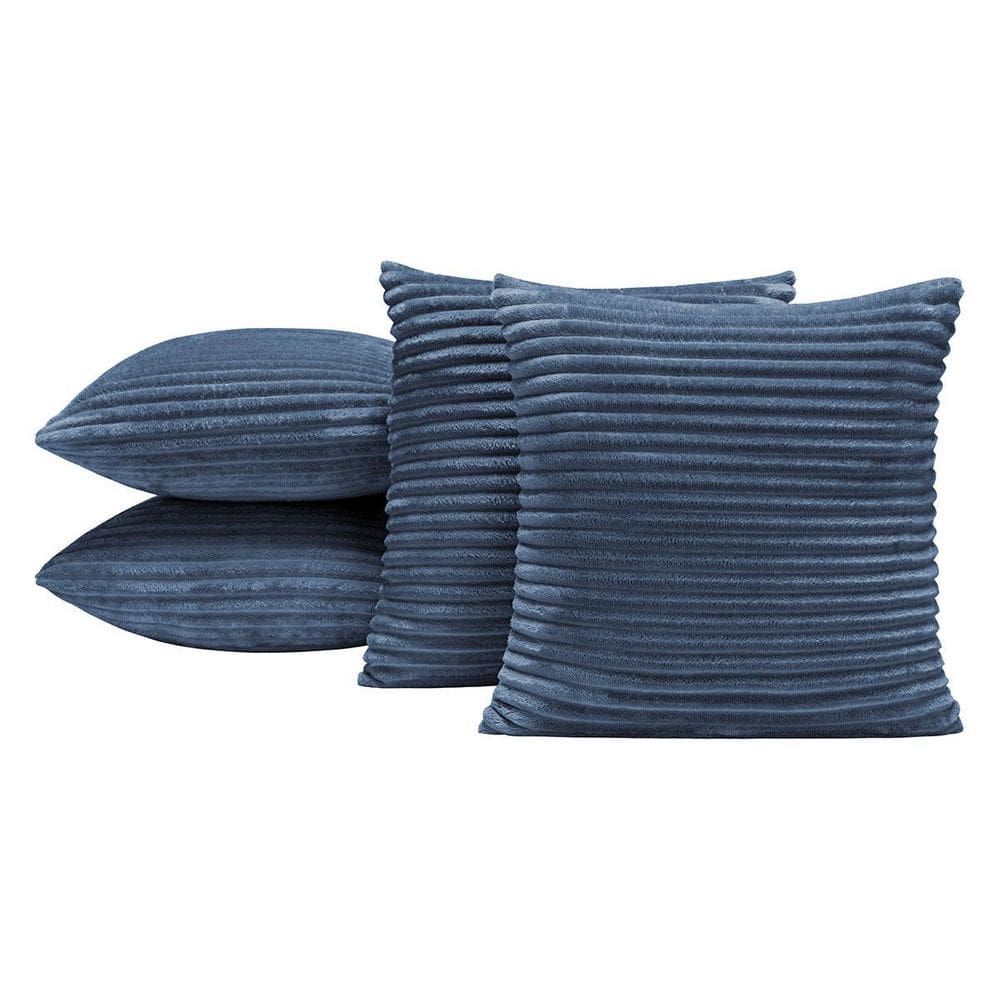 4 Almofadas Cheias Bariloche 45X45 Fibra Siliconada Azul