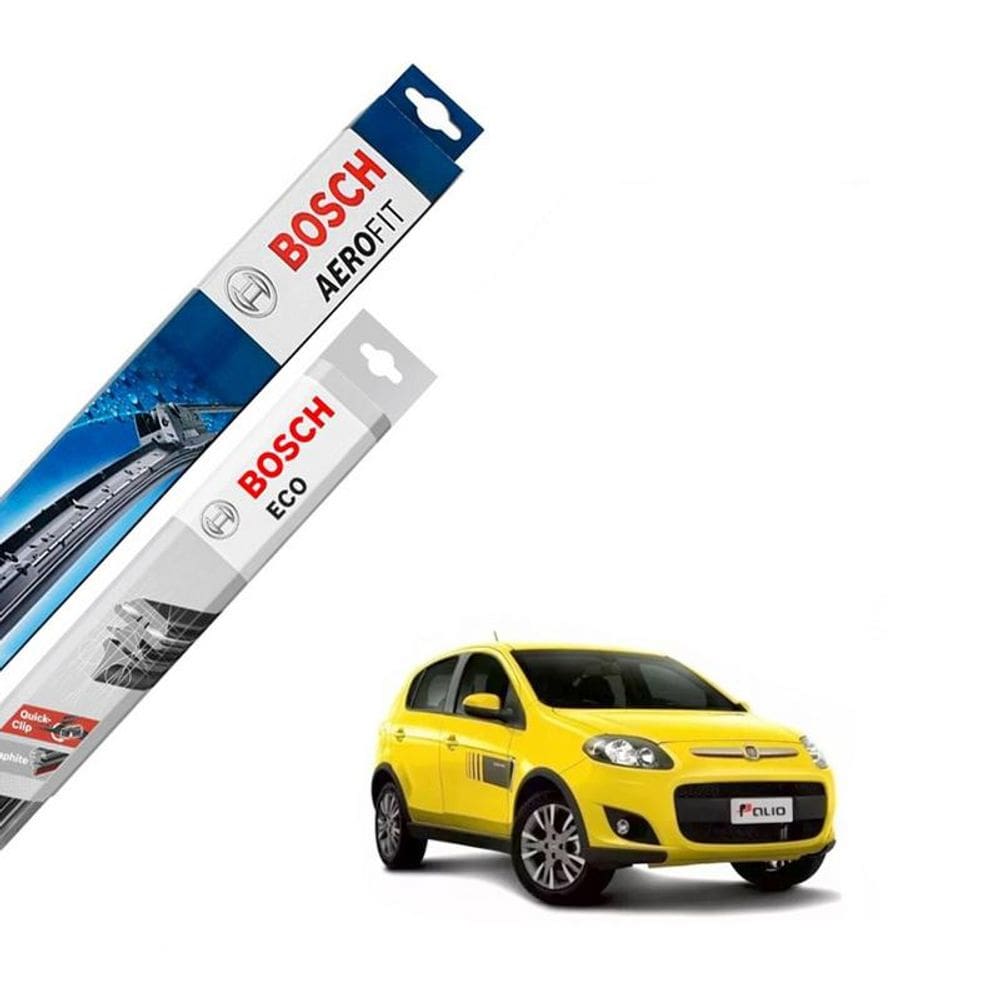 Kit Limpador parabrisa sintético Bosch Palio G5 2013 2014 15