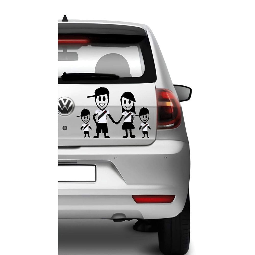Adesivo Para Carro Familia Vascaina + Casal + 2 Filhos