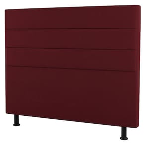 Cabeceira Cama Box Solteiro Malik 90cm Suede Bordô - Abmaza