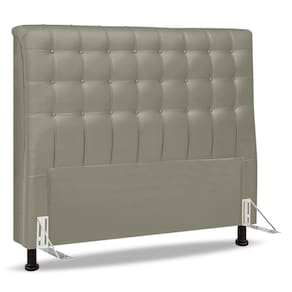 Cabeceira Cama Box Casal Queen Size Ciara 160cm Botonê com Frame Linho Bege - Abmaza