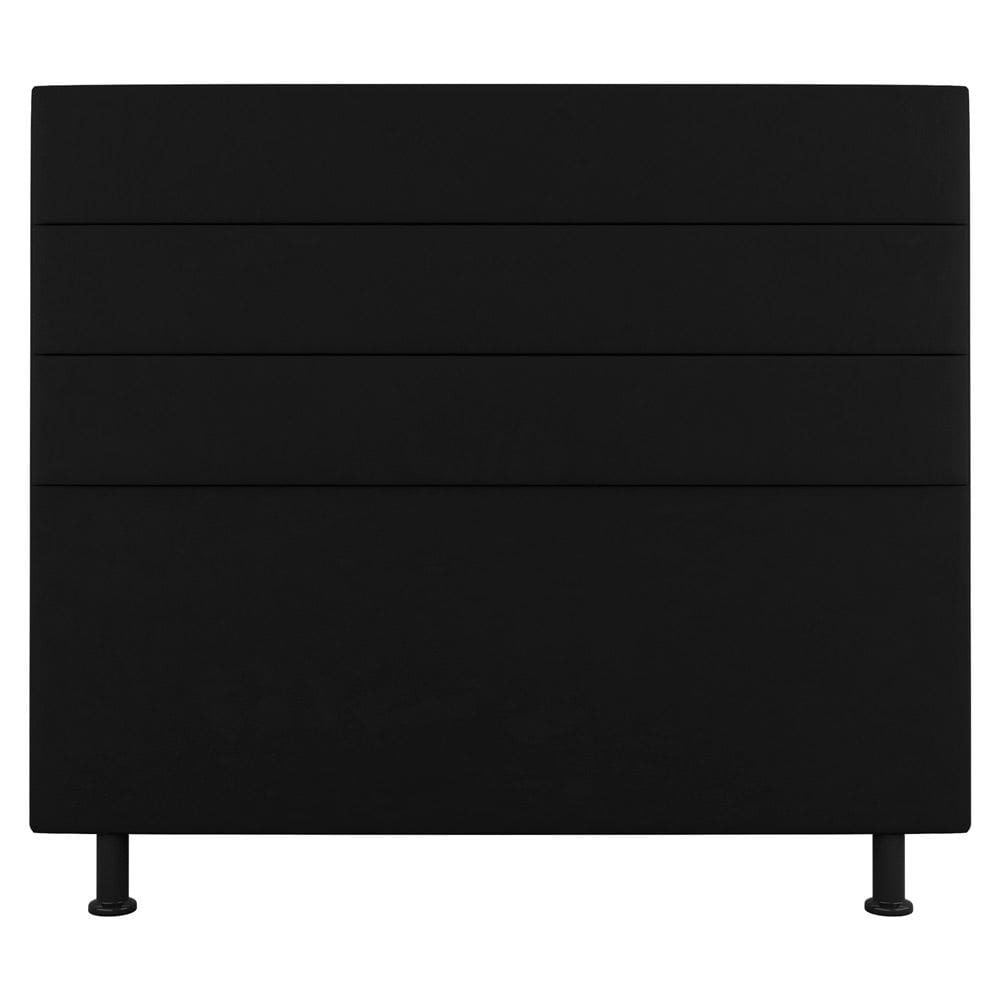 Cabeceira Cama Box Casal King Size Malik 195cm Suede Preto - Abmaza