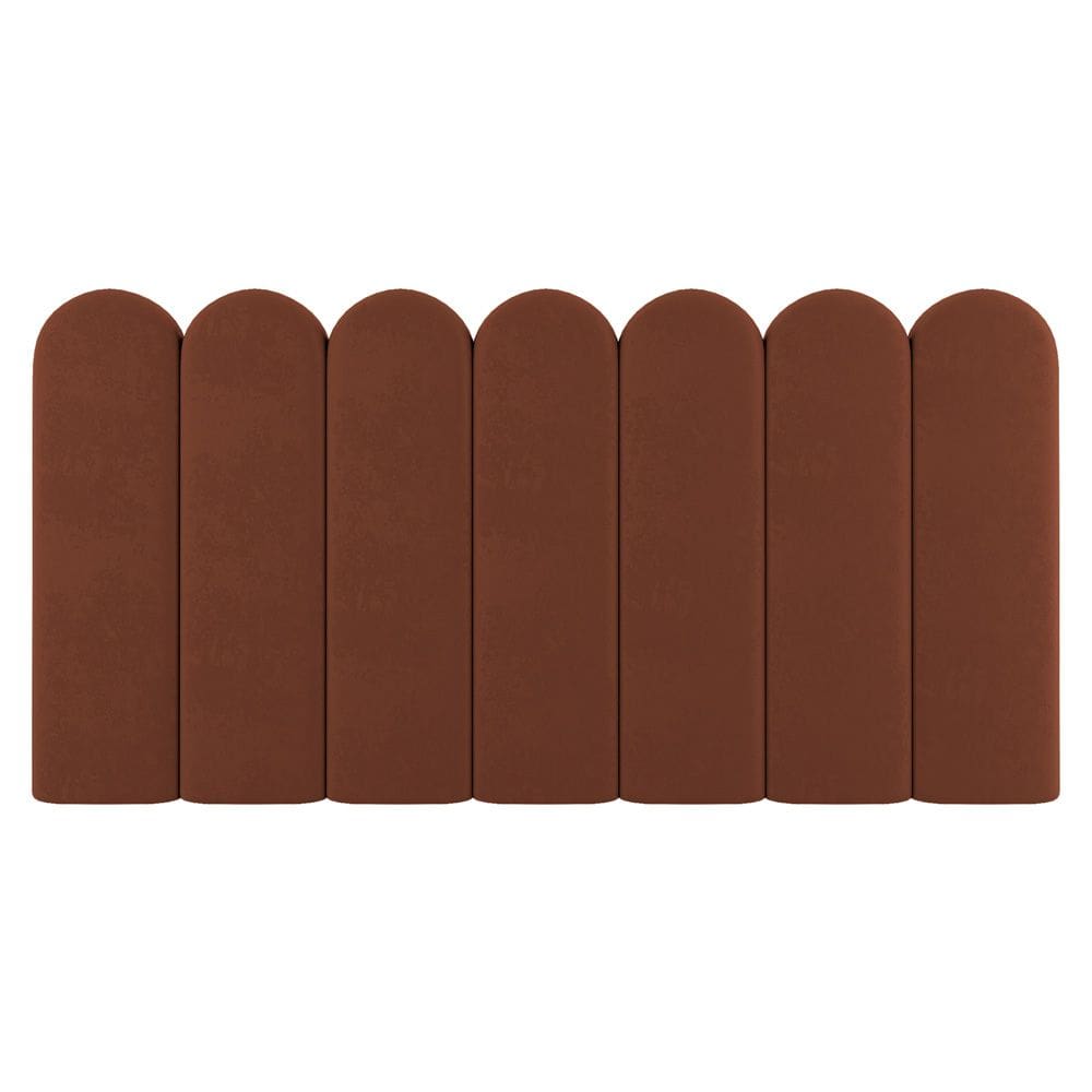 Painel Cabeceira Cama Box Solteiro Lana 100cm Suede Terracota - Abmaza