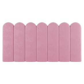 Painel Cabeceira Cama Box Solteiro Lana 100cm Suede Rosa - Abmaza
