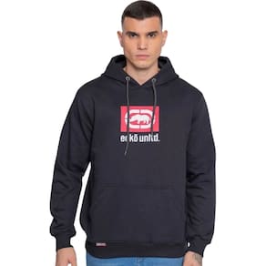 Moletom Masculino Ecko Canguru Fechado Preto EC344