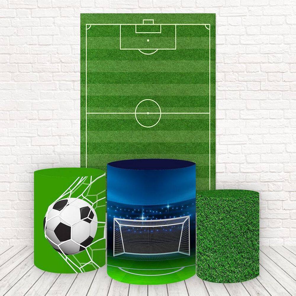 Painel Retangular E Capas Sublimado Futebol E Bola Fkpc-971