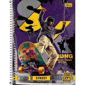 Caderno Espiral Grande Universitário 1 Matéria Do it! 80 Folhas Capa Dura Tilibra
