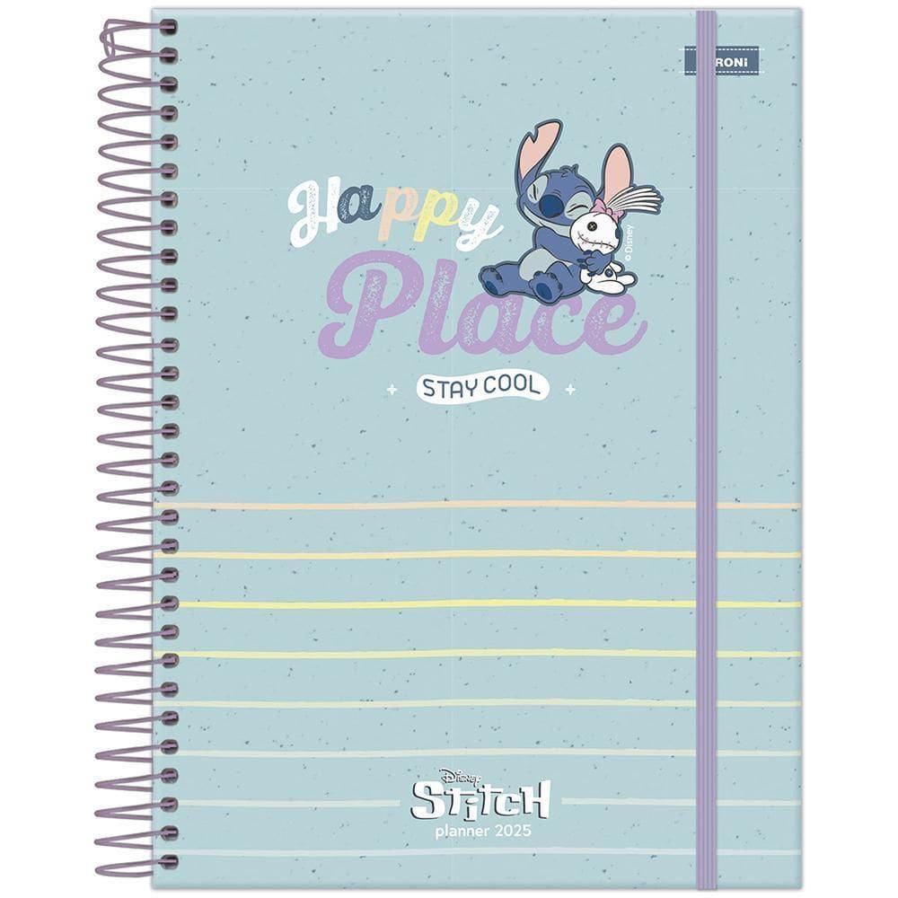 Planner 2025 Semanal Esp 80Fls Stitch Happy Place Foroni