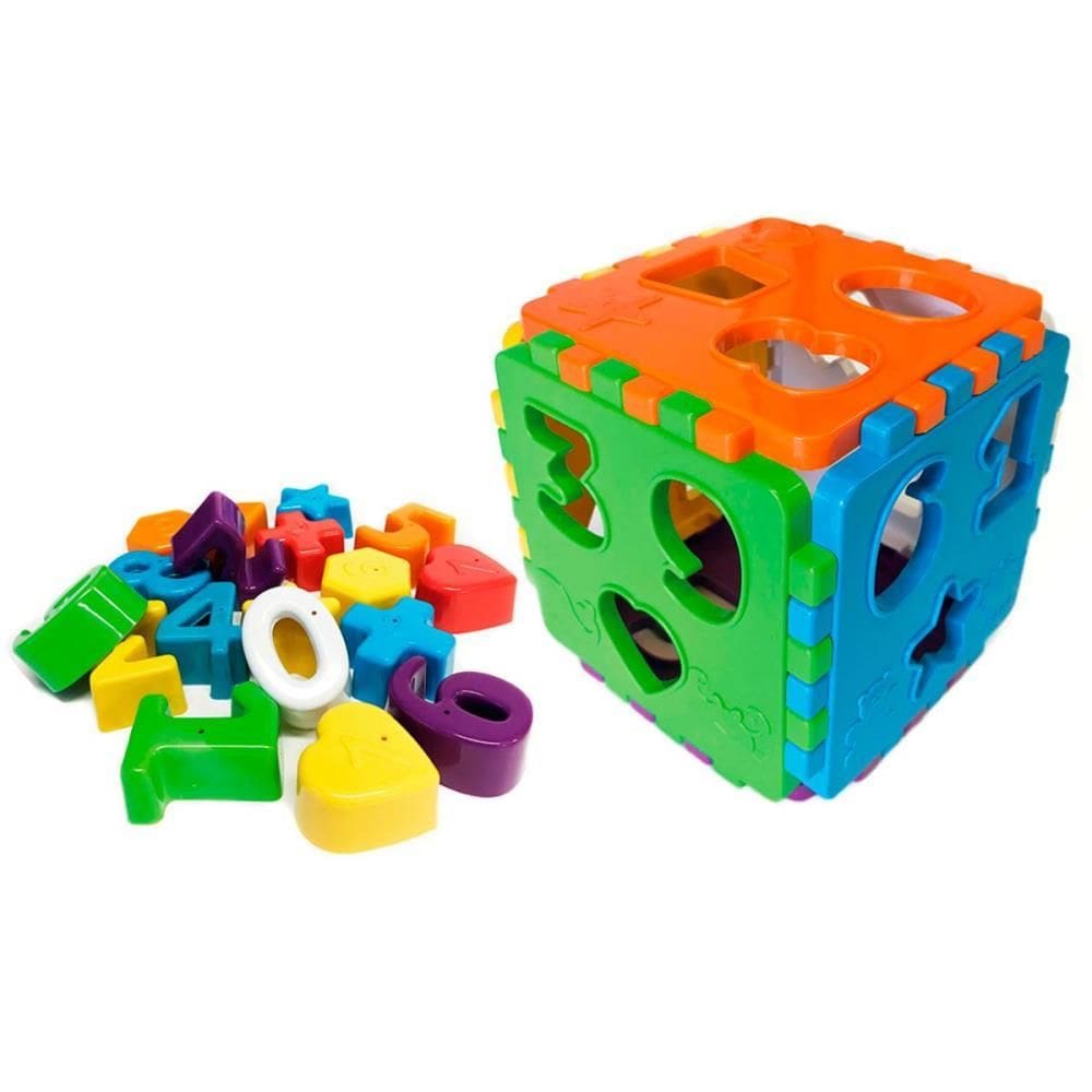 Brinquedo Educativo Cubo Educa Mais C/blocos