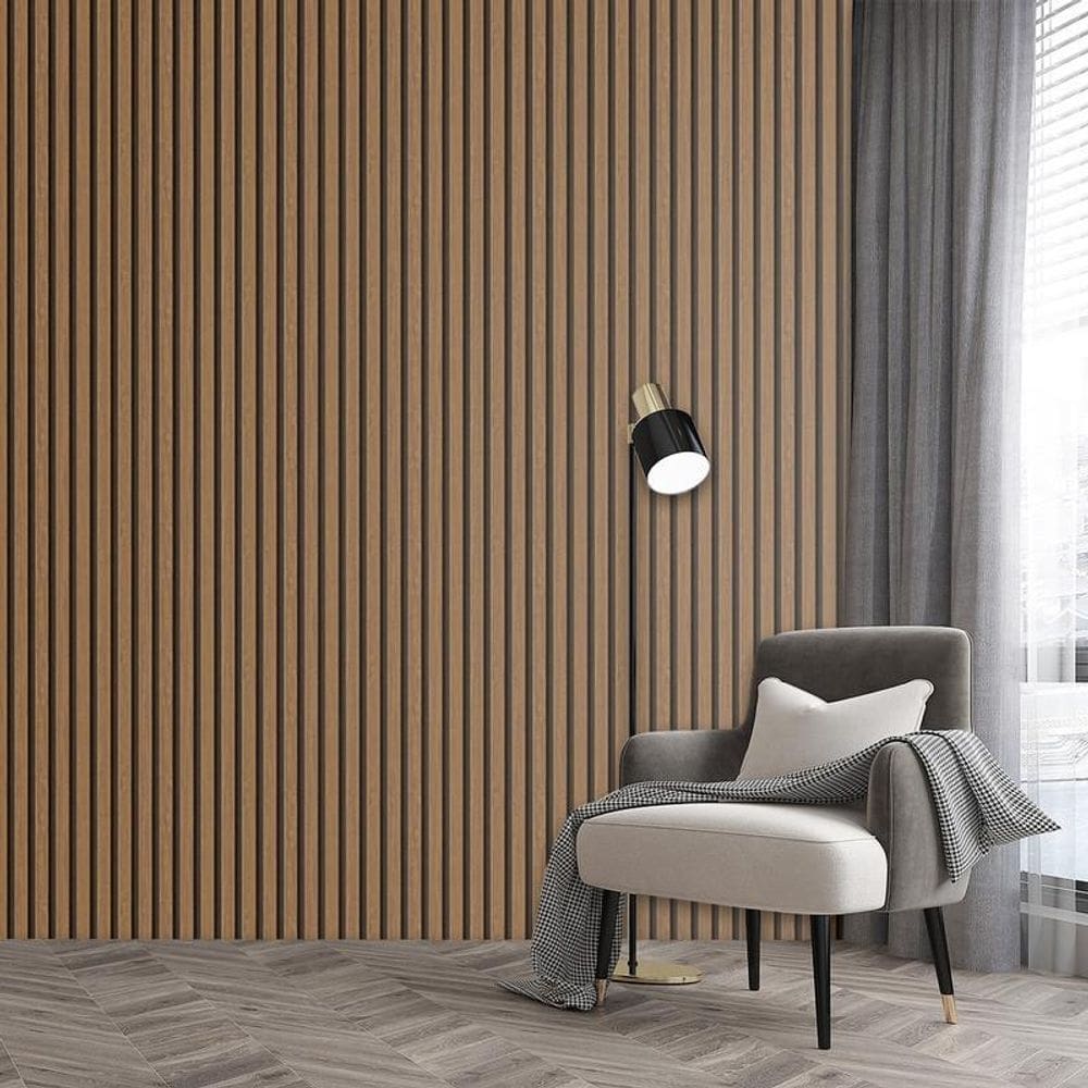 Papel De Parede Ripas De Figueira Marrom Adesivo Lavavel