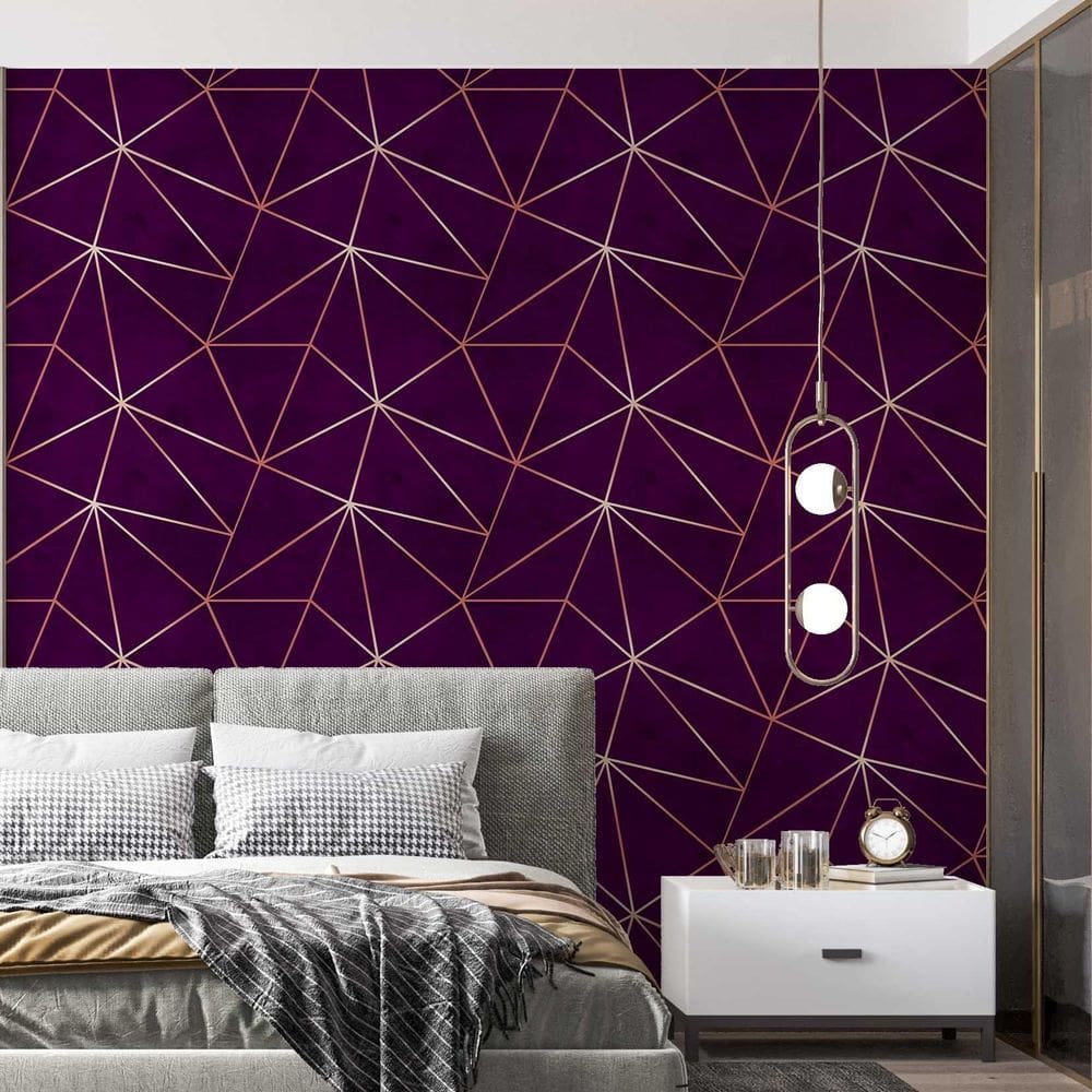 Kit 7 Rolos Papel De Parede Adesivo Zara Roxo Dark 3,0M