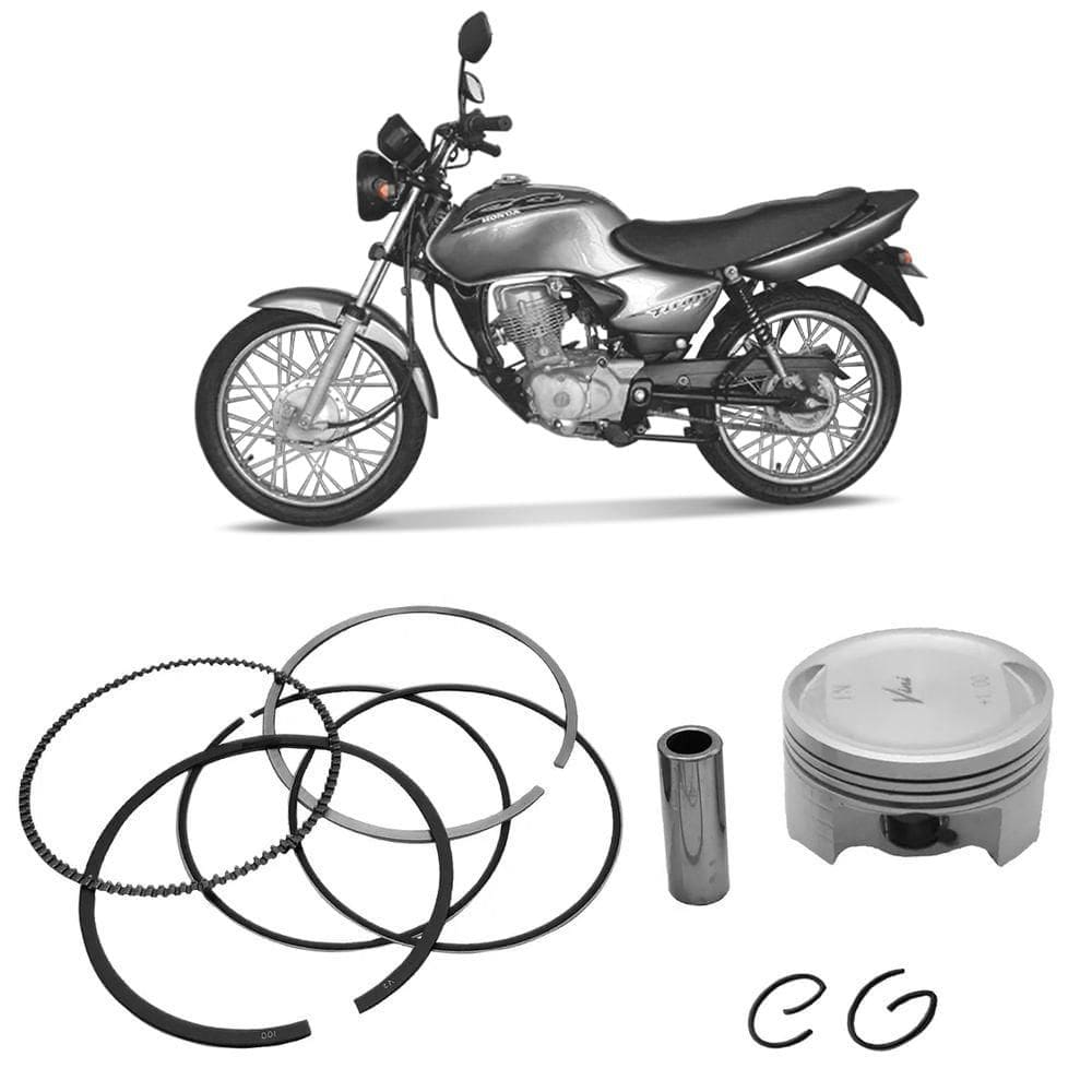 Kit Pistão Anel 0.50 CG 125 NXR 125 Bros Vini Controlflex