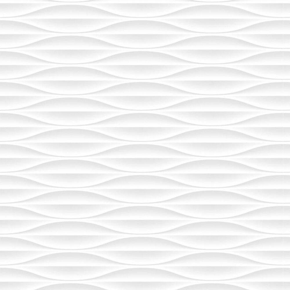 Kit 2 Rolos Papel De Parede Adesivo Ondulado Branco 3,0M