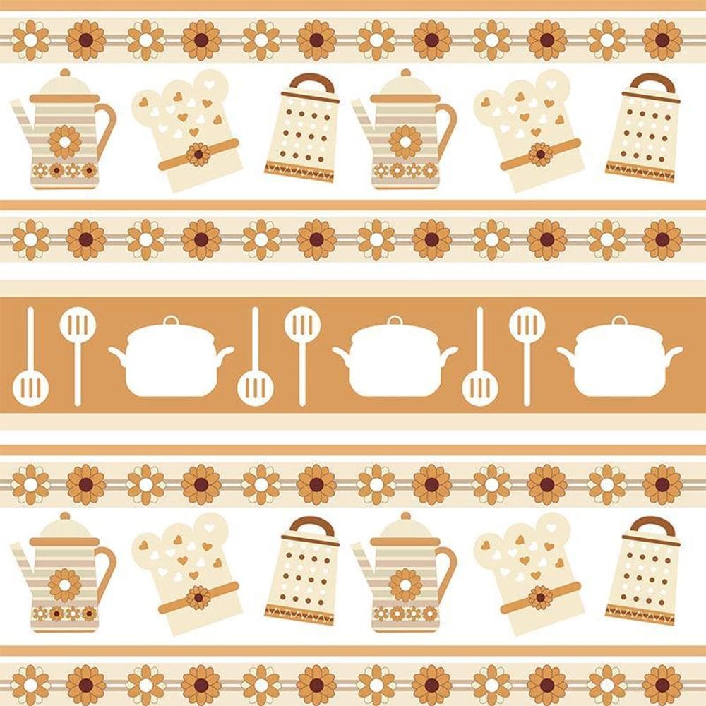 Kit 8 Rolos Papel De Parede Adesivo Flores Laranja 3,0M