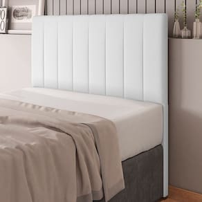 Cabeceira Cama Box Casal Queen Size Ivana 160cm Sintético Branco - Abmaza