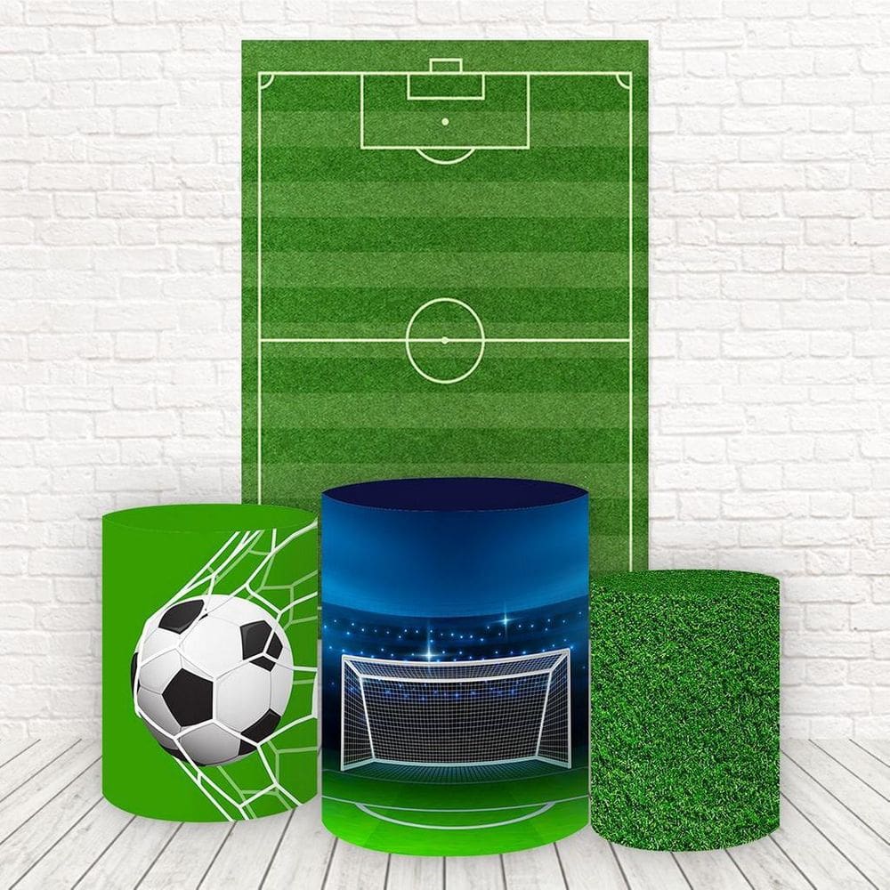 Painel Retangular E Capas Sublimado Futebol E Bola Fkpc-971
