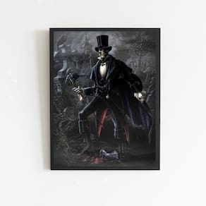 Quadro Umbanda Exú Caveira 33X24Cm Preta