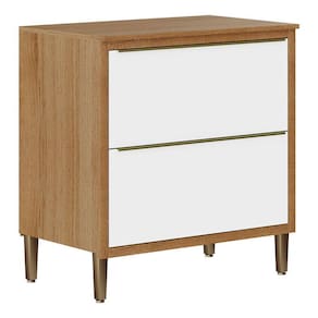 Balcão 2 Portas 80 cm Paola 2003705 Carvalho Dakar Branco Brilho - Aramóveis