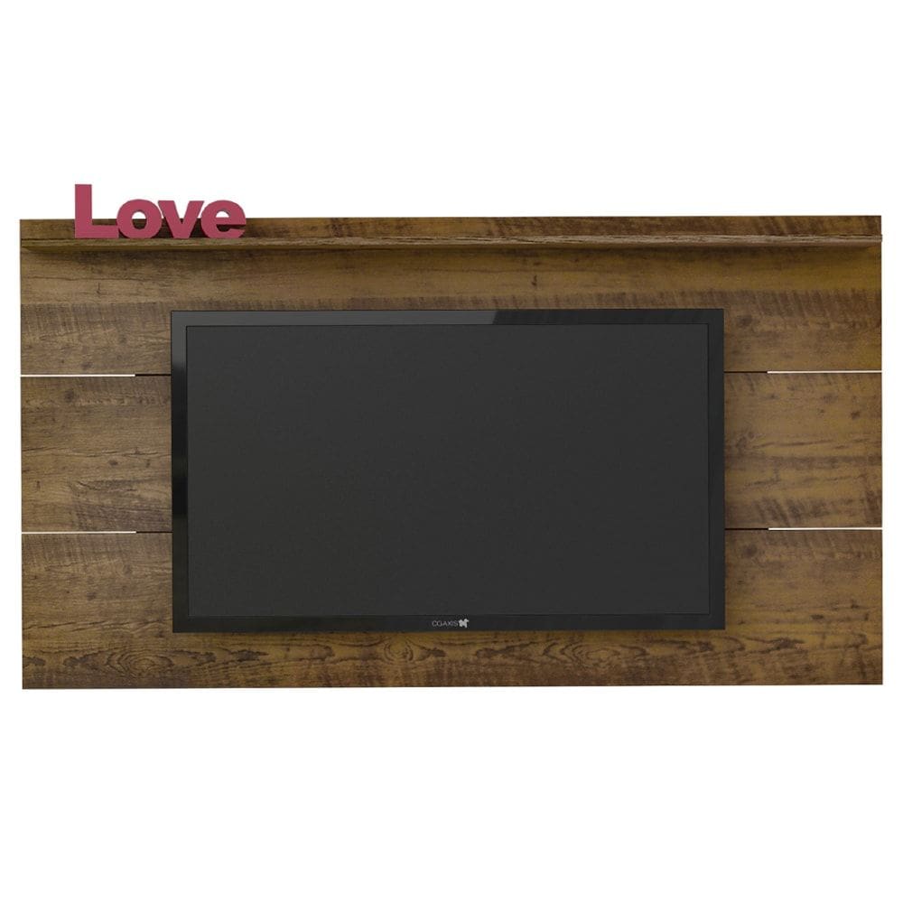 Painel Suspenso Para TV 60 Pol 1 Prateleira 180 cm Pinho ARLY
