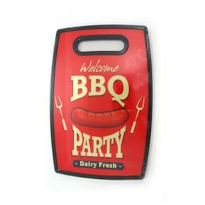 Tabua Churrasco Bbq 37X23 Polipropileno Etermianada D0301 Vermelho