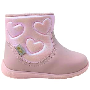 Bota Cano Baixo Infantil Menina Casual Dia a Dia com Zíper Anatômico Kidy 154-0212