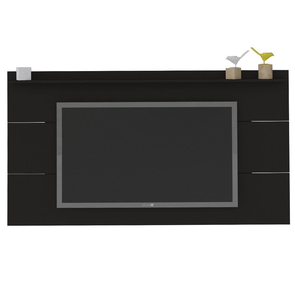 Painel Suspenso Para TV 60 Pol 1 Prateleira 180 cm Preto ARLY
