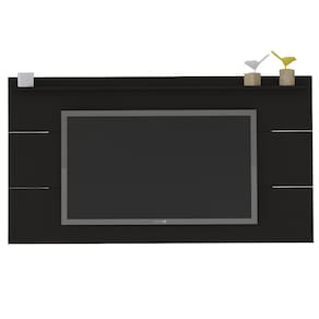 Painel Suspenso Para TV 60 Pol 1 Prateleira 180 cm Preto ARLY