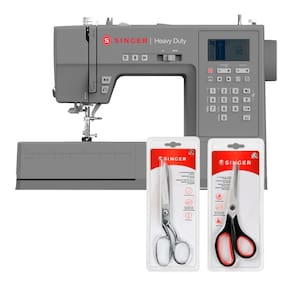 Kit Máquina de Costura HD6805 + Tesoura 8" Tecido e Tesoura Multiuso Preta Bivolt