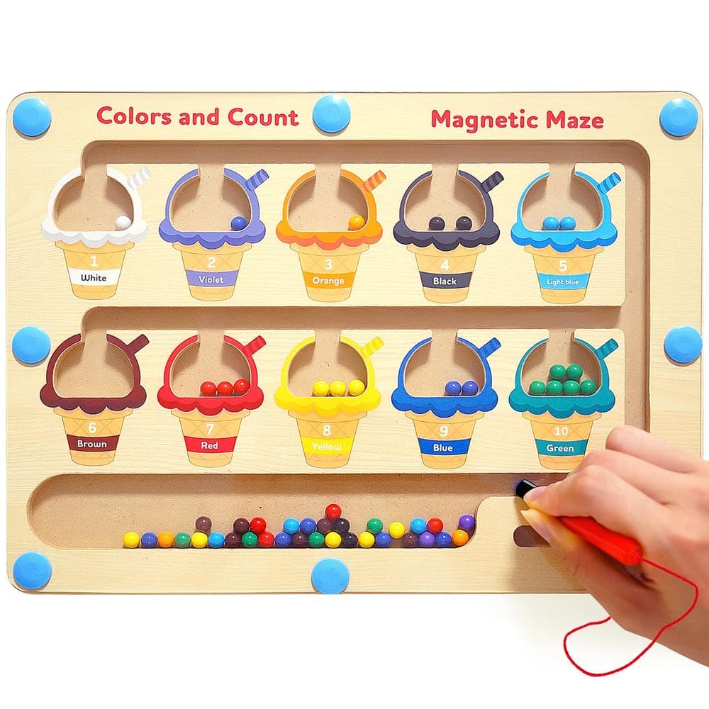Brinquedo infantil Magnetic Color and Number Maze Nawchedo