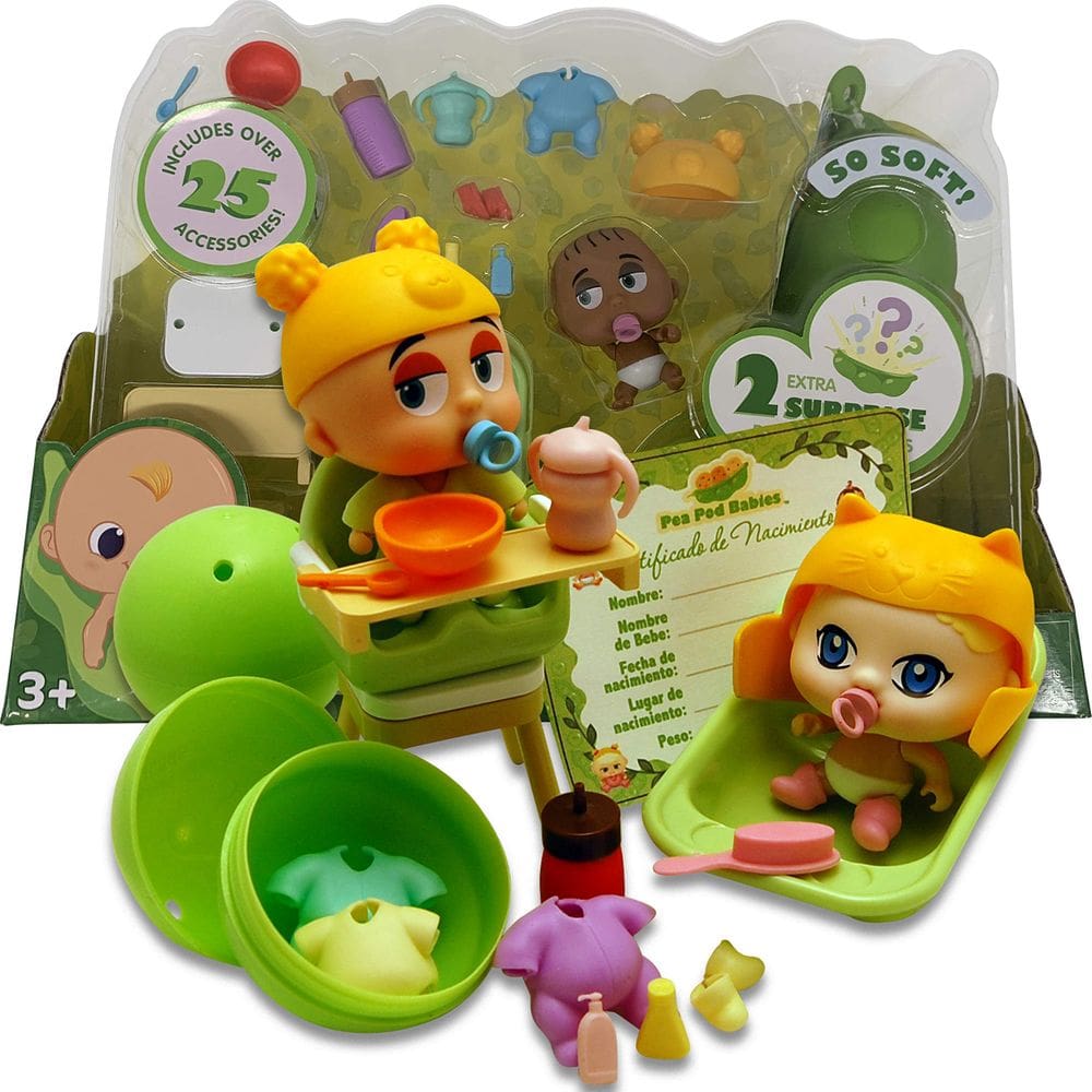 Playset Thin Air Brands Pea Pod Babies com 25 peças de 3 anos ou mais