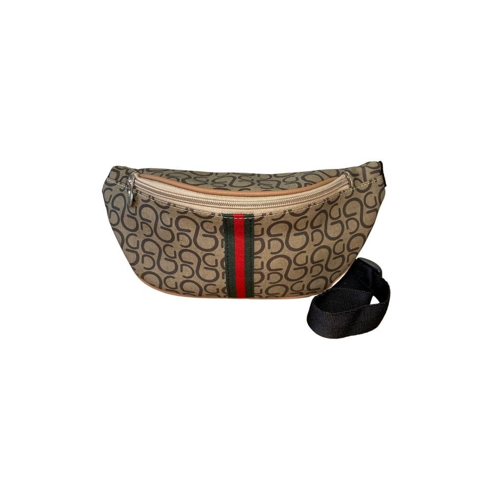 Pochete Grande Regulável Abc Bags Lines - Café