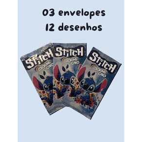 03 Cards para colorir Stitch Stich 12 desenhos colecionaveis papelaria desenho famosos para pintar