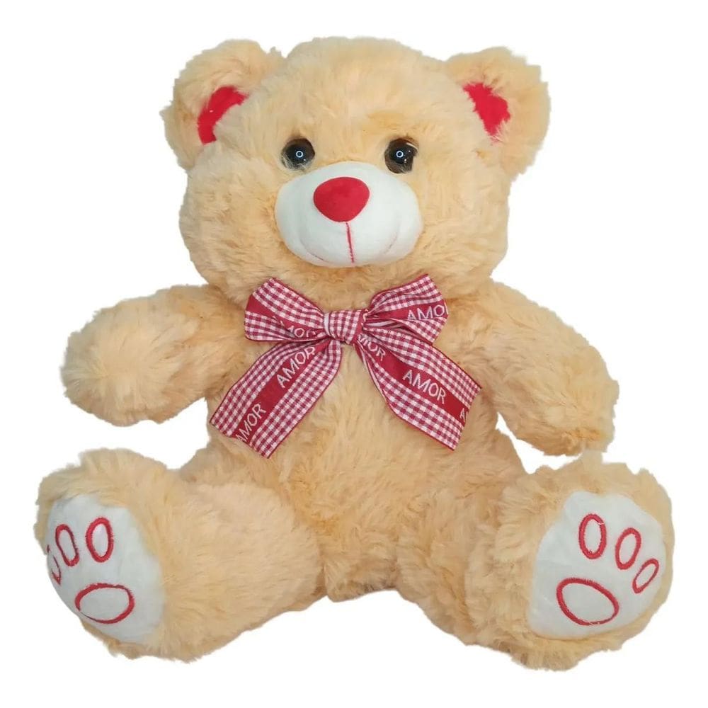 Urso Lindo De Pelúcia Com Laço Amor Namorados