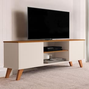 Rack TVs 60 Polegadas Monte Argentino Off White Cedro