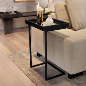 Mesa de Apoio com Pés de Ferro India Preto