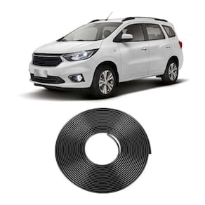 Borracha Protetora Borda Porta Preta Spin 4 Portas 10m Mini