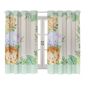 Cortina Estampada Quarto Infantil Safari 200X150