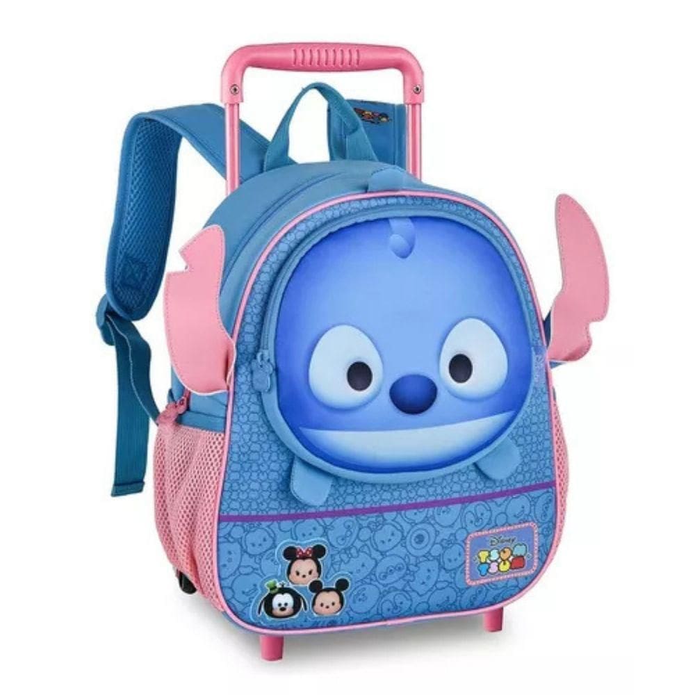Mochila Infantil Com Rodinhas Stitch Tsum Escolar Volta As Aulas