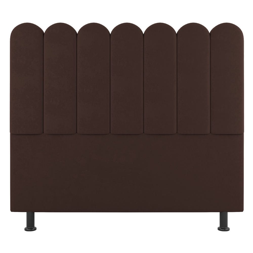 Cabeceira Cama Box Solteiro Lana 90cm Linho Marrom - Abmaza