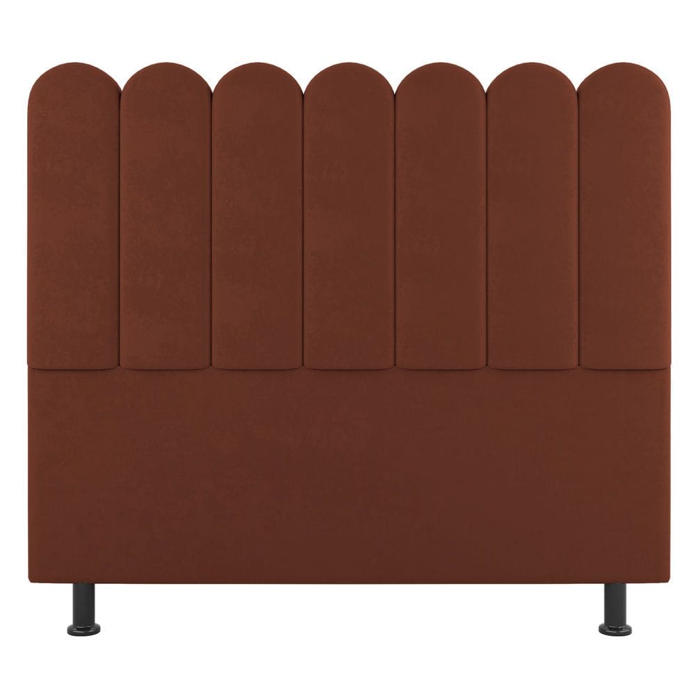 Cabeceira Cama Box Solteiro Lana 90cm Suede Terracota - Abmaza