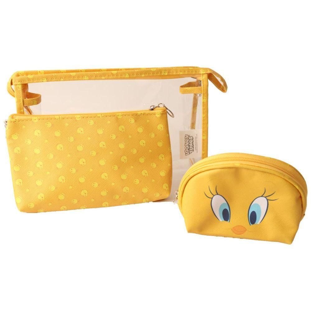 Kit Com 3 Necessaires Tweety Perfeitas Pra Organizar Com Estilo Miss Frandy