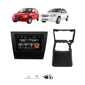 Kit Multimídia Celta Prisma 2006 / 2012 7 Pol Carplay AndroidAuto USB FM BT - 708BR Roadstar