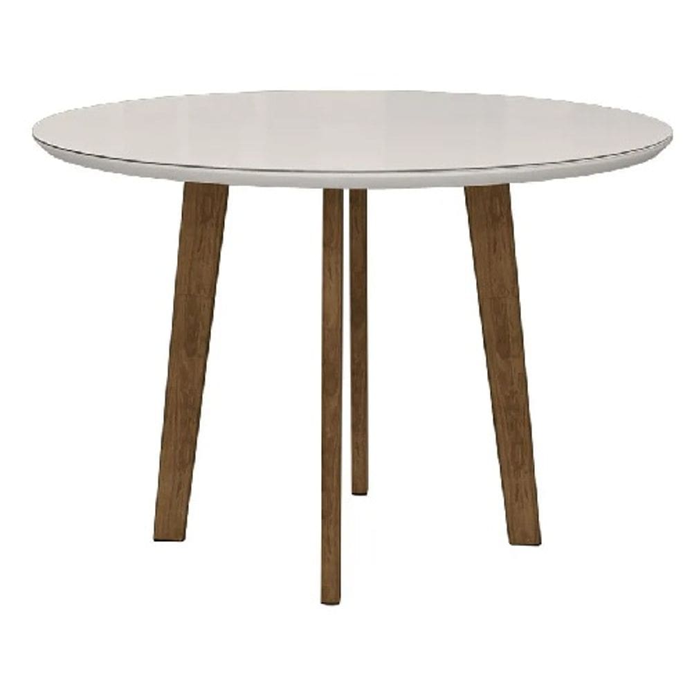 Mesa de Jantar Turmalina 4 Lugares Pés Oblongo White - RV Móveis
