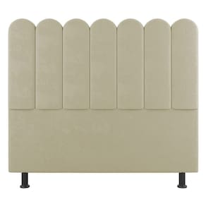 Cabeceira Cama Box Solteiro Lana 90cm Sintético Bege - Abmaza