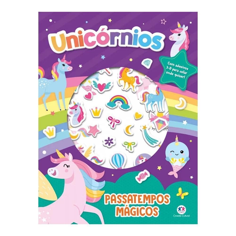 Unicórnios - Passatempos Mágicos Adesivos