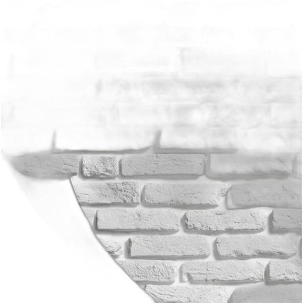 Papel De Parede Adesivo Lavavel Tijolinho Branco 0,57 X 3M